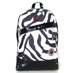 Zebra-patterned casual backpack