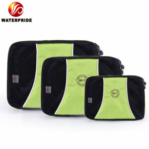 Three piece set of toiletries and storage bag